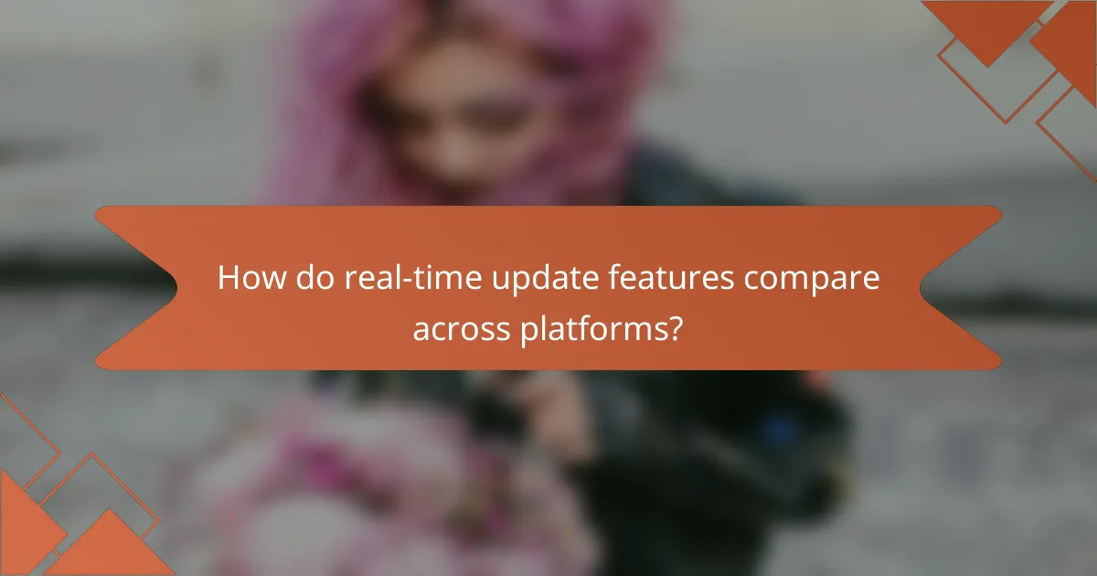 How do real-time update features compare across platforms?