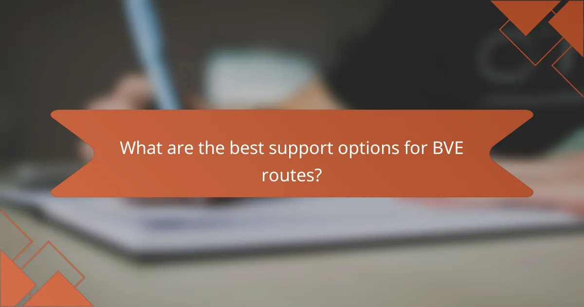 What are the best support options for BVE routes?